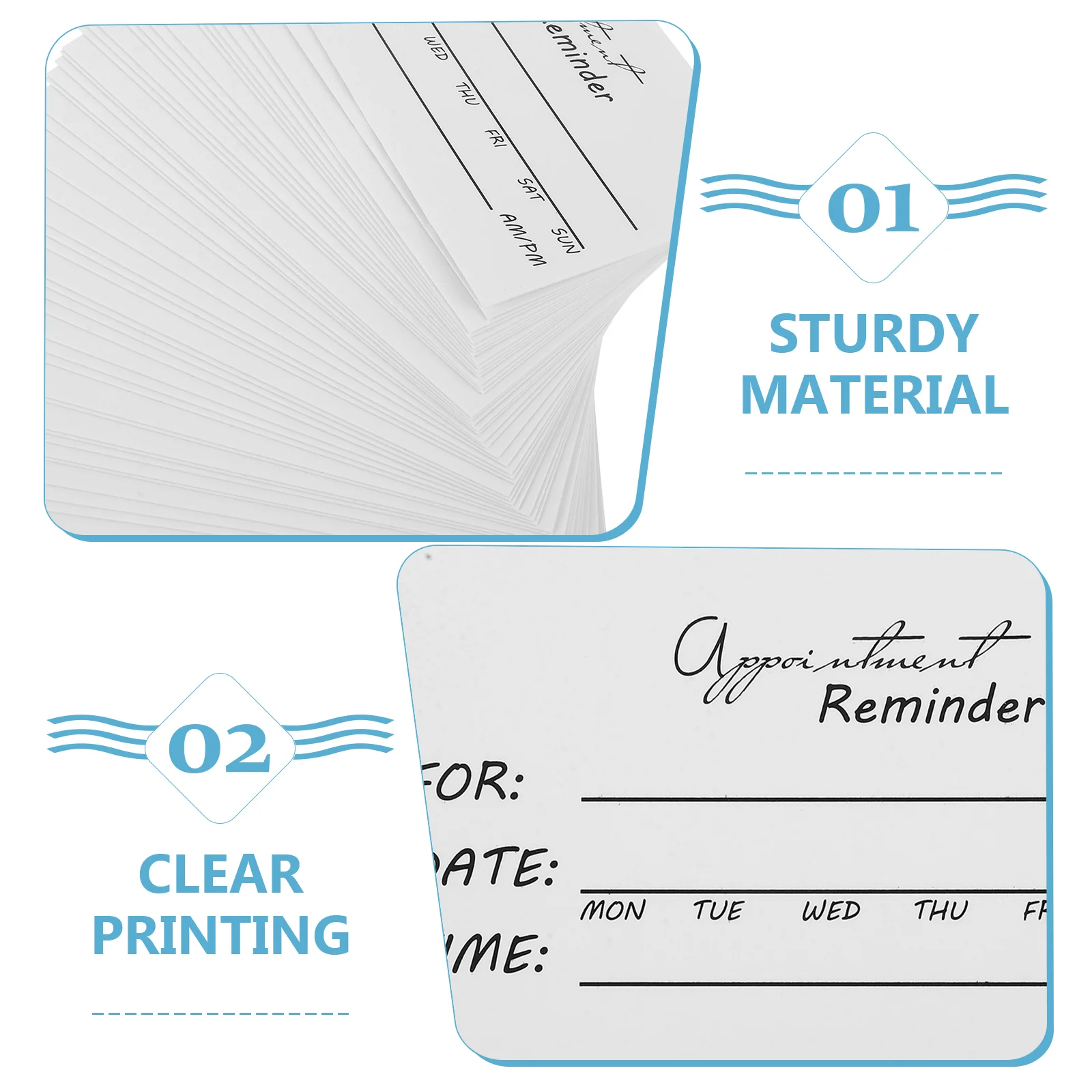 50 Pcs Appointment Reminder Card Cards Appointments Clean Paper Cleaning Business Convenient Dating