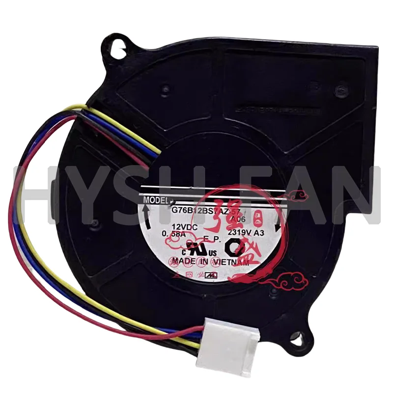 

G76B12BS7AZ-57 новый вентилятор охлаждения турбины 12V 0.58A PWM