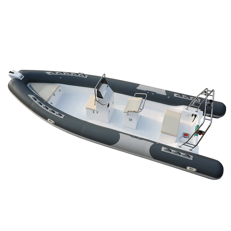 High Quality 6.8m Rigid Inflatable Sailboat 0.9/1.2mm PVC/orca Hypalon Floor 3-5 Years 10 Fiberglass RIB for Drifting Outdoor