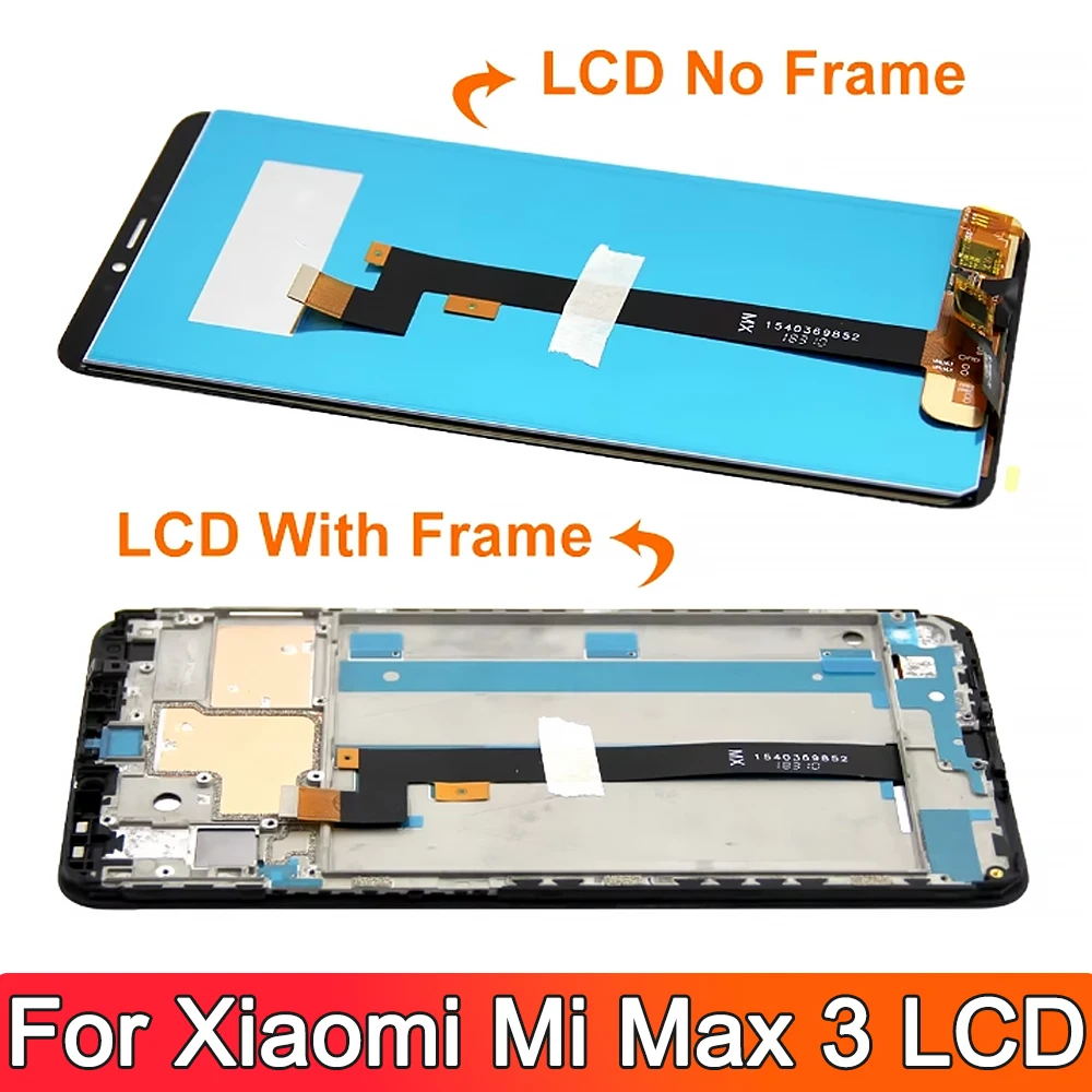 For Xiaomi Max3 LCD Display Touch Digitizer Assembly For Xiaomi Mi Max 3 M1804E4 LCD Screen Replacement