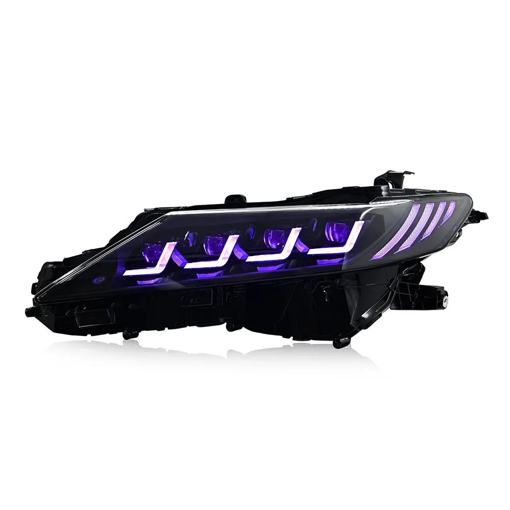 1 Unit RGB Head Lamp Automotive Accessories Front Light New 12V RGB Variable Color Headlight for Tyt Camry 2018-2022