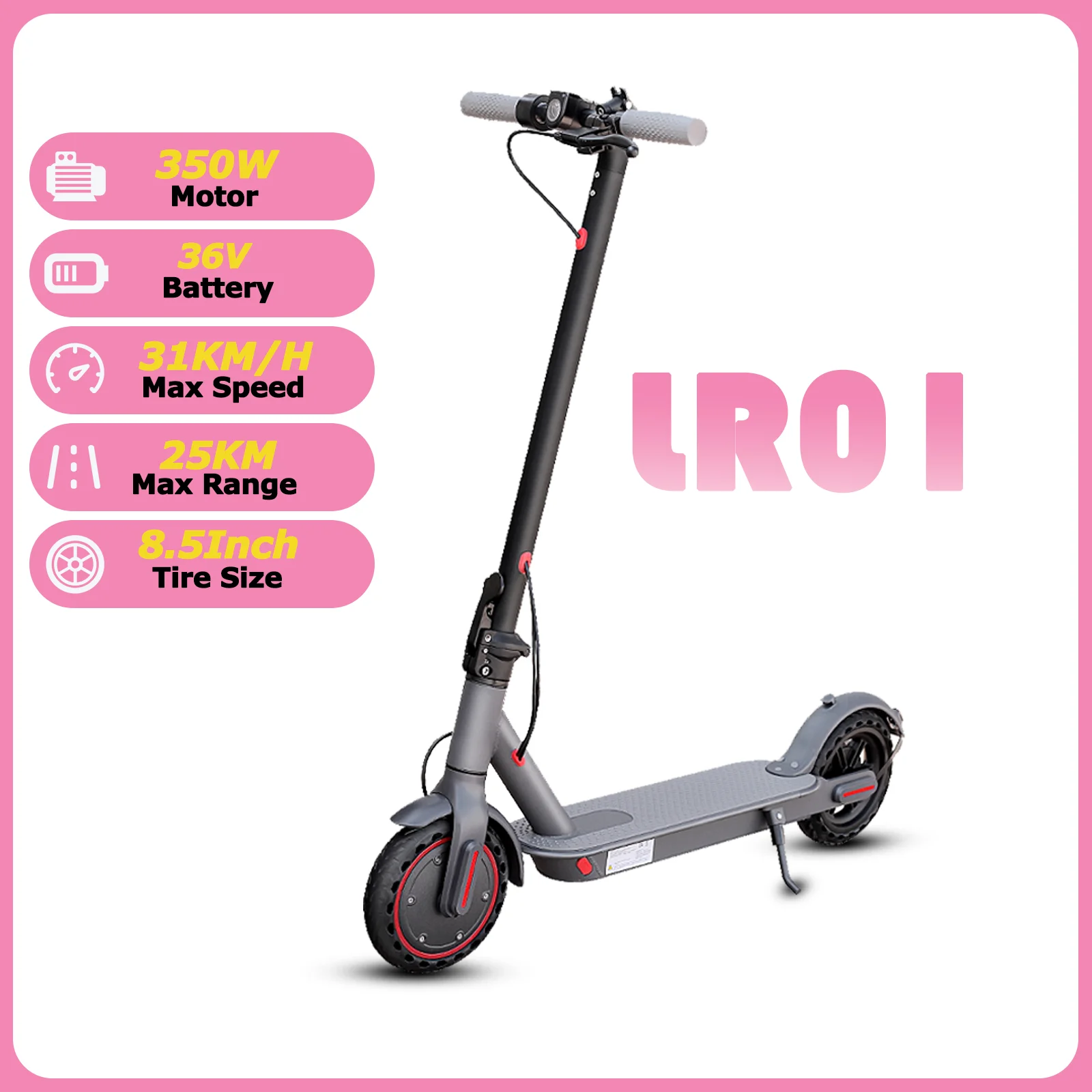 ATSANT Elektrische Scooter voor Volwassenen 31/50km/u 350/1200W 8,5/10 inch Banden 20-50km Lange Afstand Elektrische Step voor Volwassenen