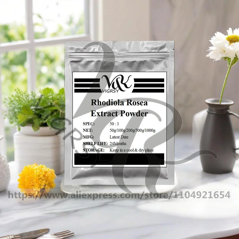 شحن عالمي سريع 50-1000 جرام Rhodiola Rosea Extracto للاستخدام الوقائي لسياحة المرتفعات وتسلق الجبال حقيبة بلاستيكية ذات طابقين