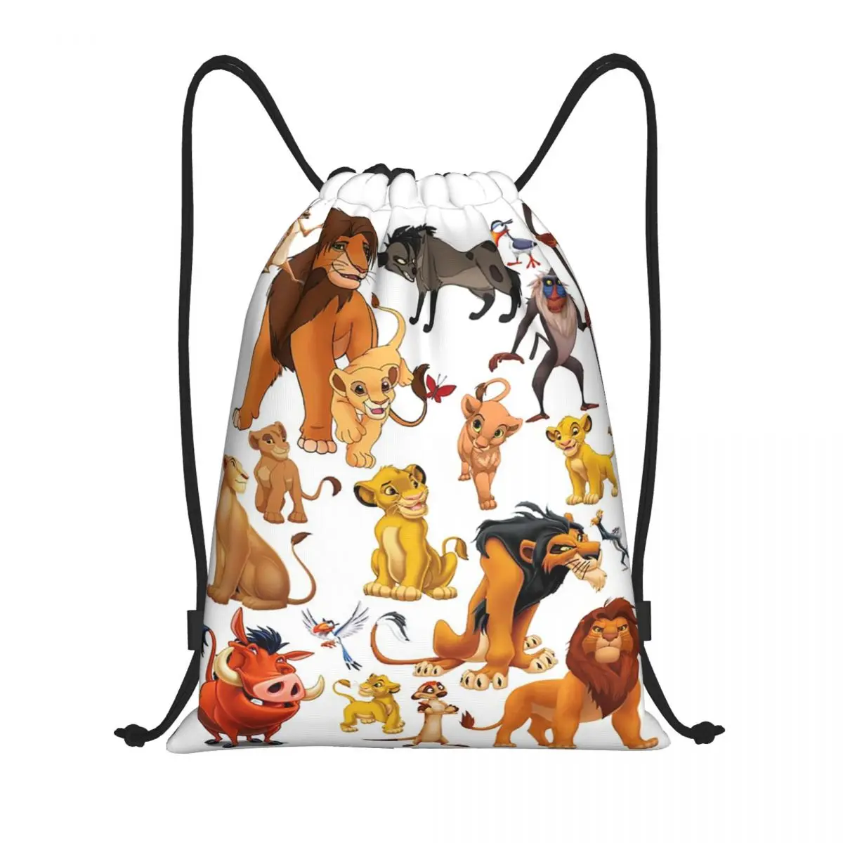 

Custom The Lion King Drawstring Backpack Bags Women Men Lightweight Gym Sports Sackpack Sacks for Training