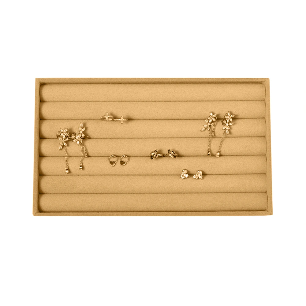 عرض المجوهرات المخملية، حامل مجوهرات رائع قابل للتكديس، أقراط دائرية محمولة، صندوق منظم