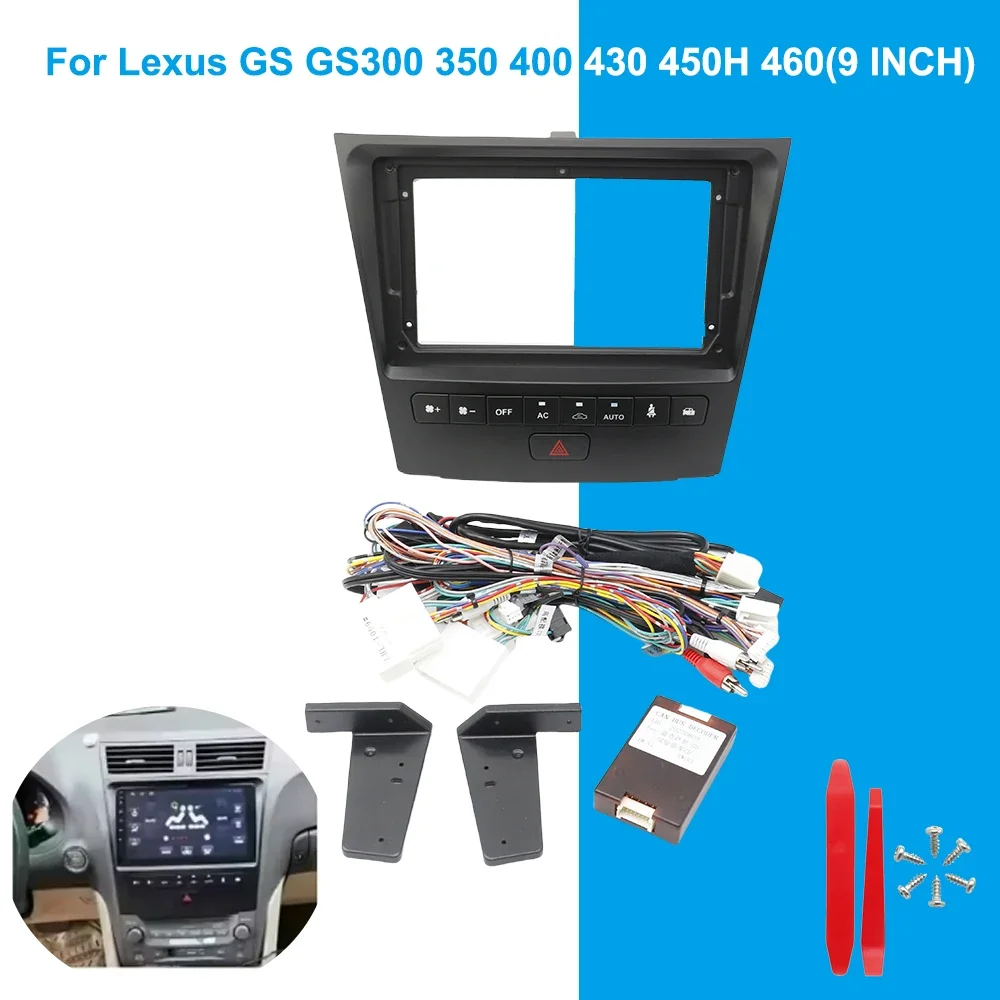 

9INCH Car Radio DVD Fascias Frame For Lexus GS GS300 350 400 430 450H 460 2014-2011 Adapter Decoder Dash Fitting Panel