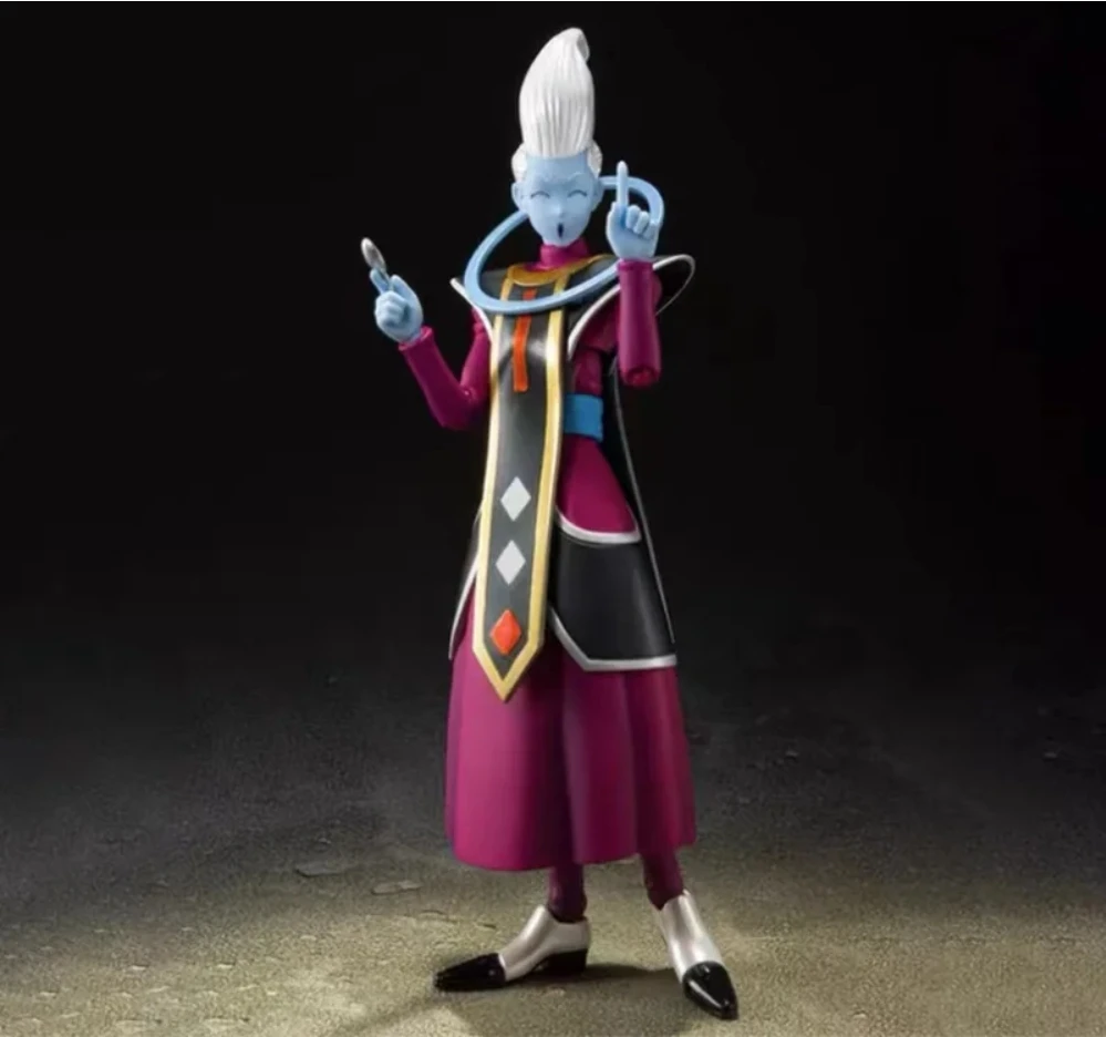 Bandai SH Figuarts SHF Dragon Ball Super Whis Anime Action Collection Figuras, 100% Original Modelo de PVC Brinquedos, Presente, em estoque