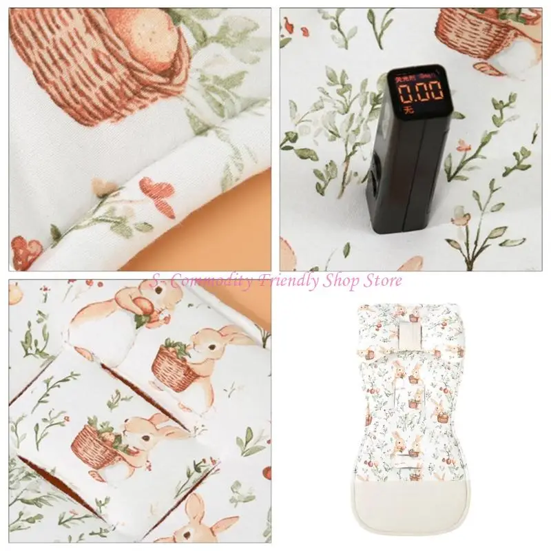 

85AE Baby Strollers Mattress with Printed Pattern Cushion Baby Body Cusion Pad Liner Toddlers Pram Double Sided Pad