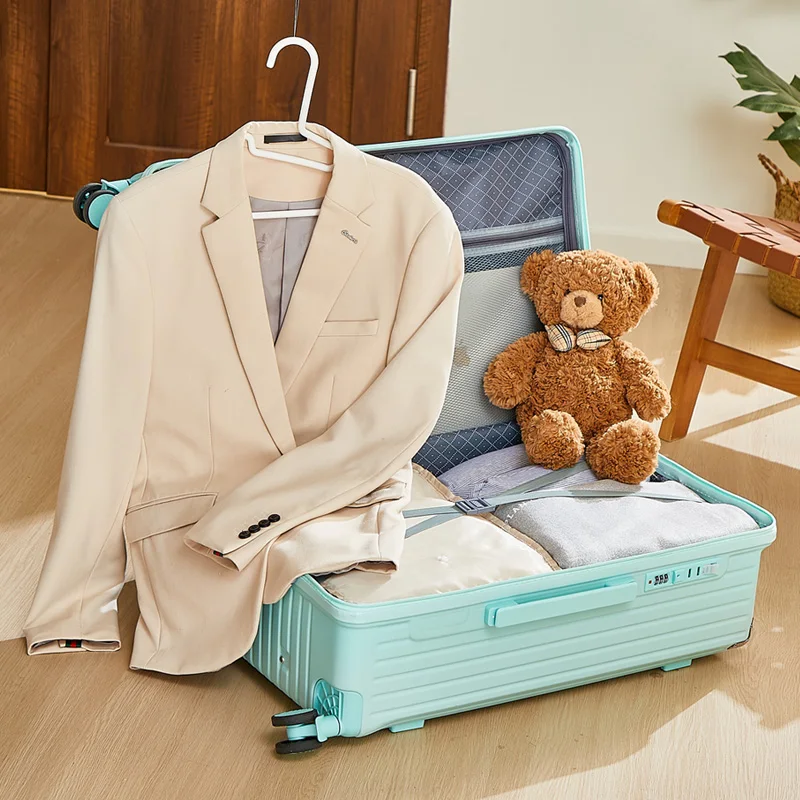 سعة كبيرة 20-26 بوصة المتداول الأمتعة مع حامل الكأس حقيبة سفر حامل هاتف مريح حقيبة سفر بسيطة المتداول #5