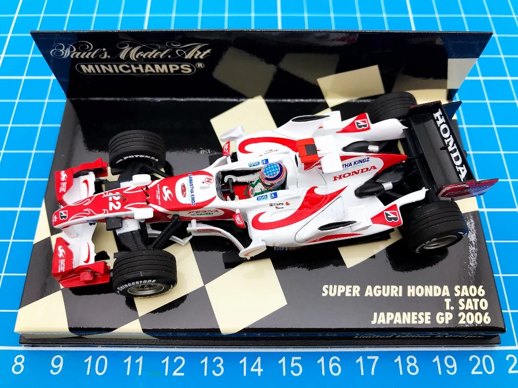 Minichamps-Modèle de voiture en résine et métal, 1:43, F1, SA06, Tokyo, Uma, Sato, Japon, simulation, édition limitée, cadeau jouet, 2006