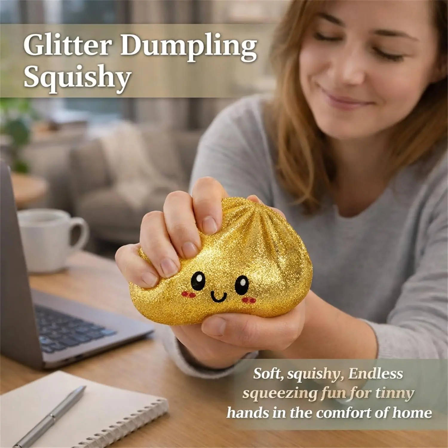 

2027Glitter Dumpling: Сенсорная игрушка-антистресс в форме пельменя с коробкой для снятия стресса