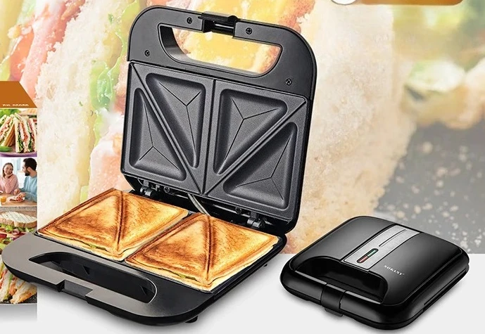 

For Panini Sandwich Maker,2in1 Breakfast Sandwich Machine,Household Grilled Cheese Maker,Non Stick Fast Baking Waffle Maker