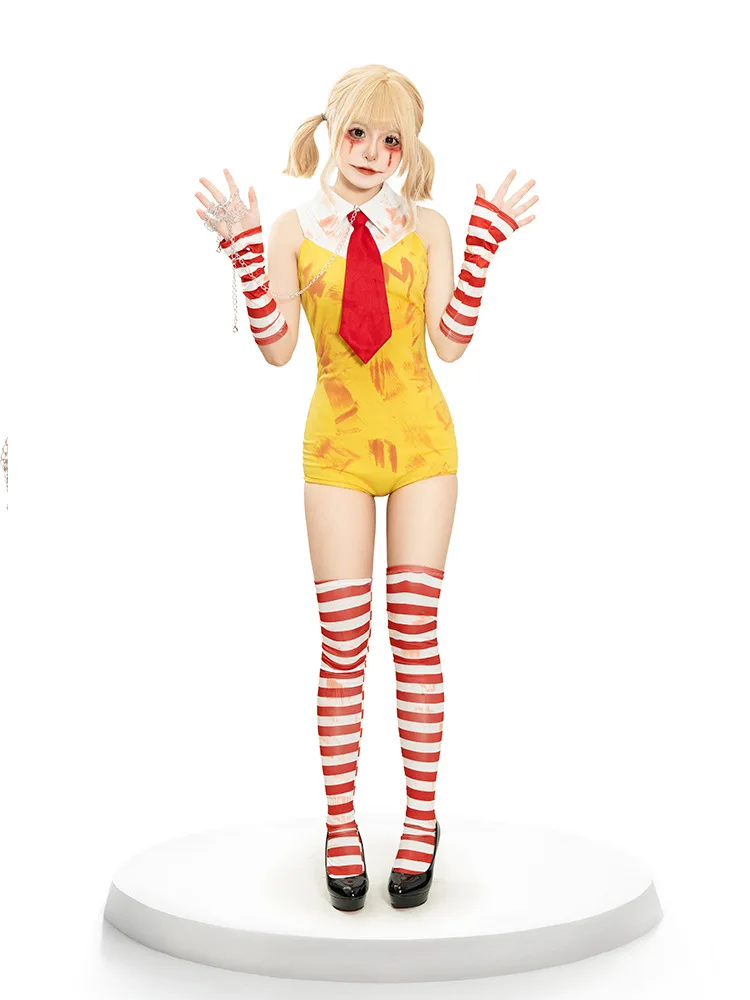 Halloween Anime Cosplay Kostüm Damen Sexy Parodie Clown Kostüm Maskerade Themenparty Verkleidung Karneval Bühnen-Jumpsuit Neu – Detail 5