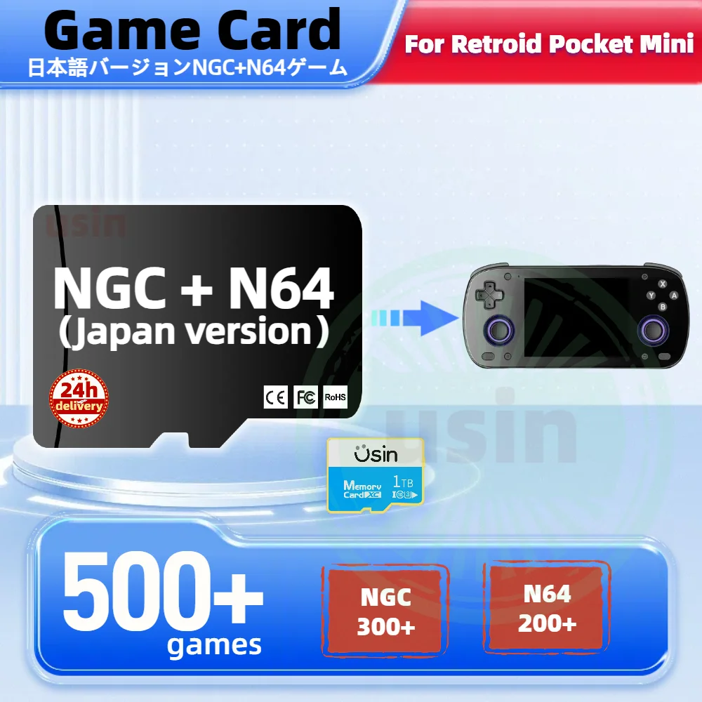 

TF Game Card For Retroid Pocket Mini 5 Japan Version Retro Classic NGC N64 Games Android Portable Memory SD 512G 500+ Games