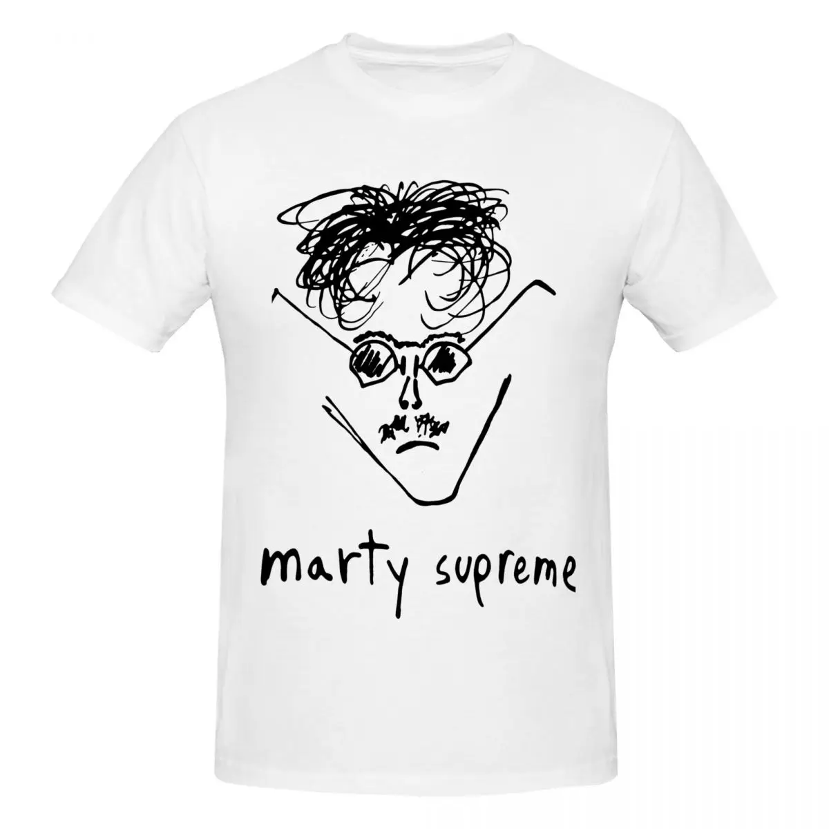 Men Timothﾩe Chalamet Marty Supreme Trendy T Shirt Vintage O-neck Cotton T Shirts For Men