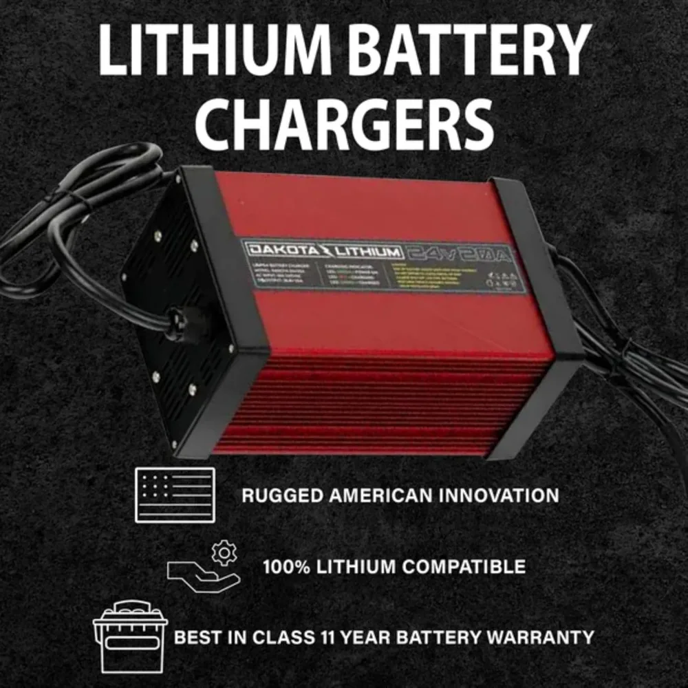 초고속 24V 20암페어 충전기 리튬 딥 사이클 배터리용 - 호환 가능한 LiFePO4 충전기 - 1개 충전기