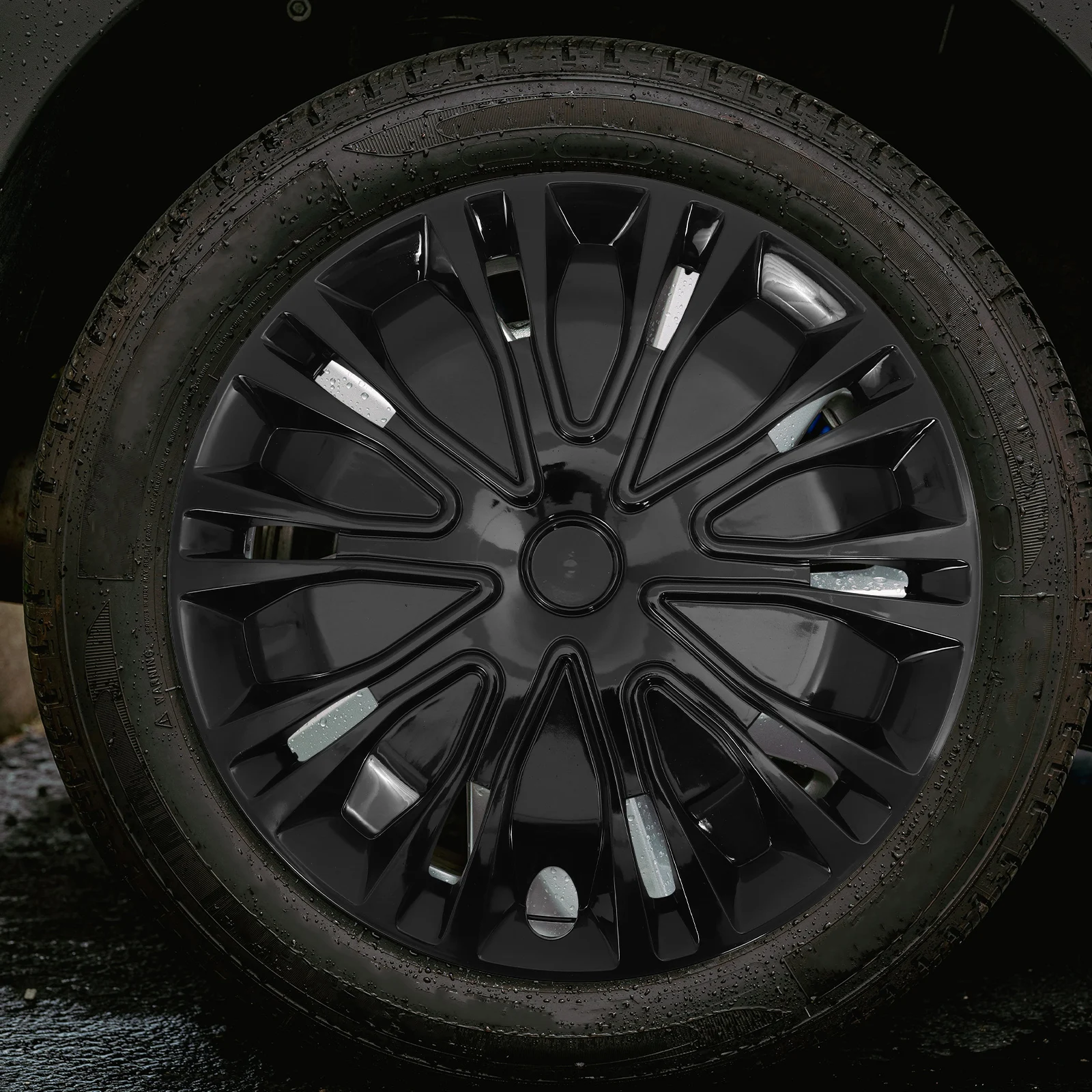 

14 Inch Black Hubcaps for Cars Stylish Wheel Hub Covers Universal Fit Easy Installation Car Decorative Caps Protect Wheels