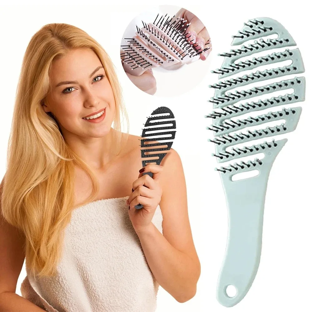 Hollow Out Hair Brush Scalp Massage Combs Hair Styling Detangler Hairbrush Fast Blow Drying Detangling Tool Wet Dry Curly Hair