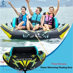 New Float Rafting Suit 3 People Inflatable Water Ski Ring with Inflatable Pump + Tow Rope Adult Surfing Water Play Sports Tools