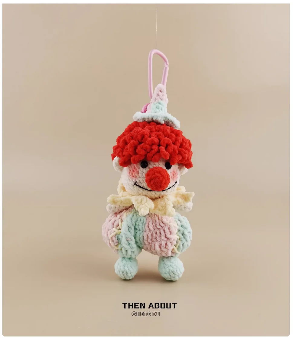 Cute clown doll bag pendant pendant Keychain pendant niche senior gifts for people.