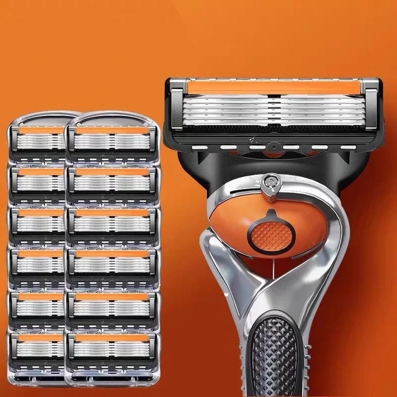 High Quality Men Safety razor 5-Layer Germany Stainless Steel Shaving Blades Manual Shaver Replacing Cutter Head