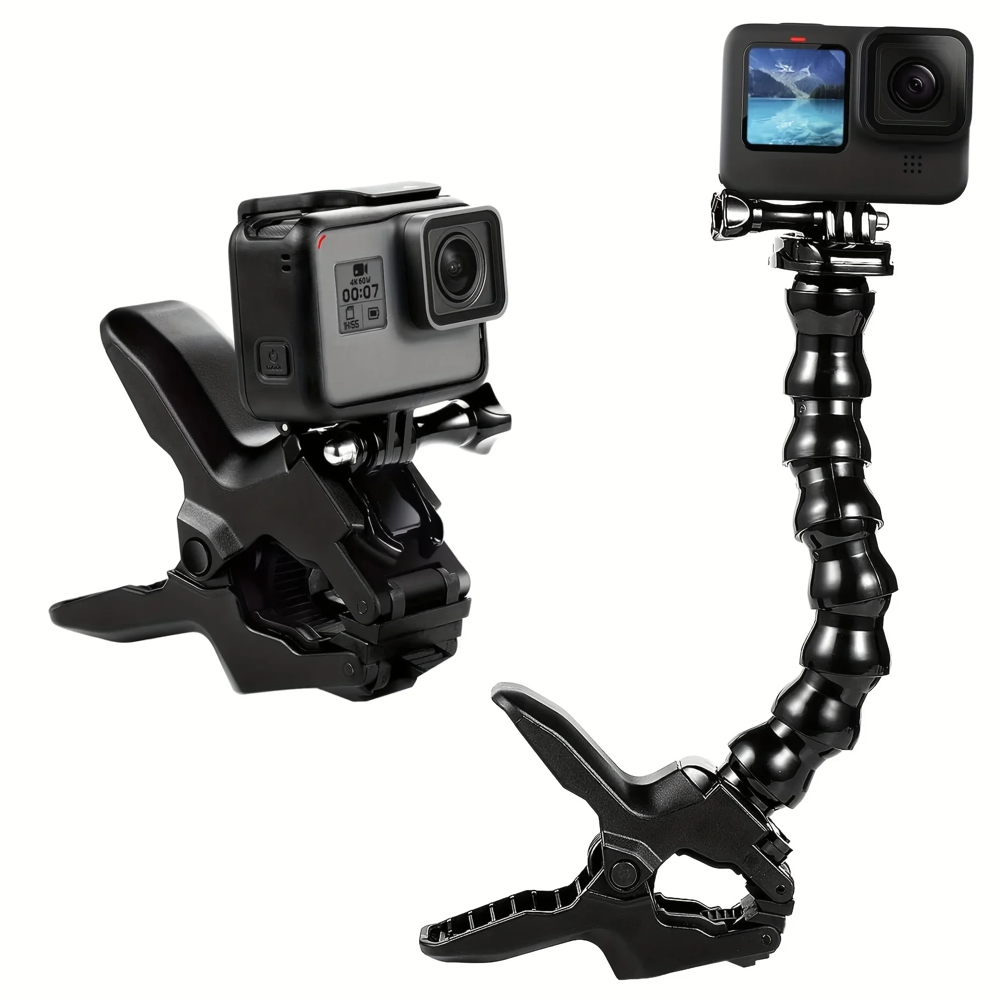 Uchwyt zaciskowy Jaws Flex do kamer akcji GoPro i DJI Osmo - regulowana gęsia szyja zapewniająca wszechstronne kąty strzelania