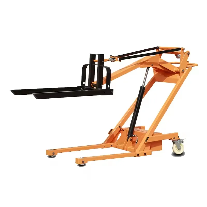 

High Quality Portable Mini Forklift Stacker Excellent Self Lifting Ability Solid Fork Structure Stable Performance Easy To Move
