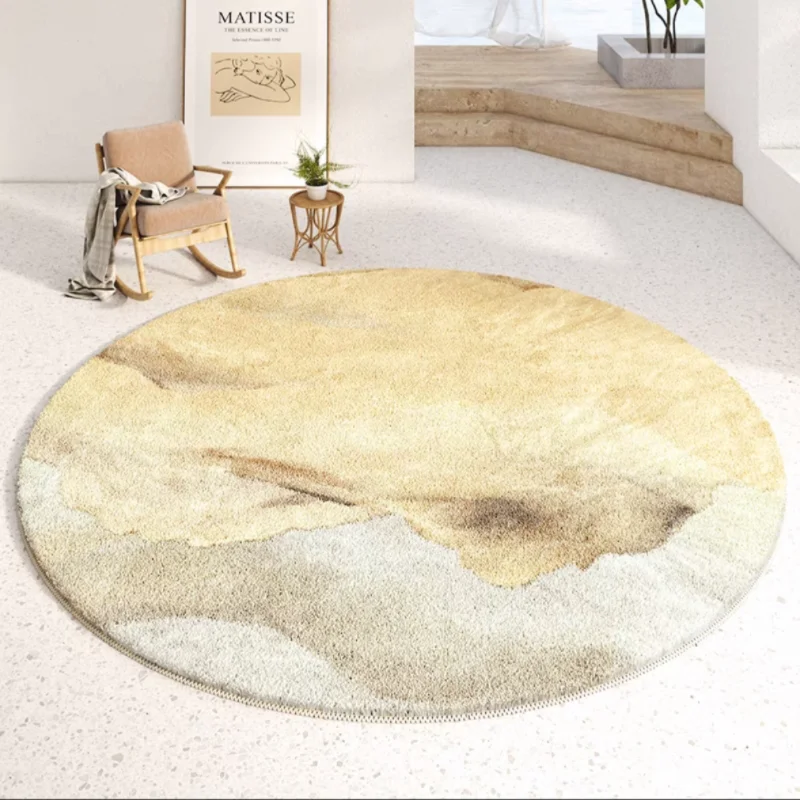 Warm - Toned Circular Carpet, Brings Comfort and Tranquility, Perfect for Living Rooms or Bedrooms