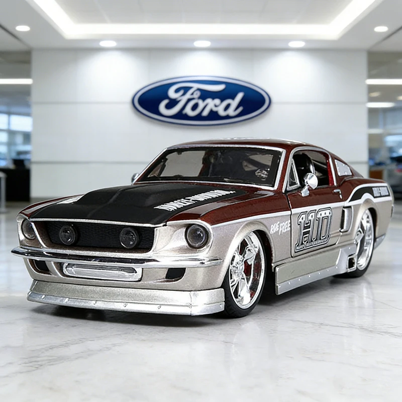 マイスト-1-24-フォード-マスタング-gt-1967-改造合金車-ダイキャスト＆おもちゃの車-カーモデル-ミニチュアスケールモデルカー-子供向け