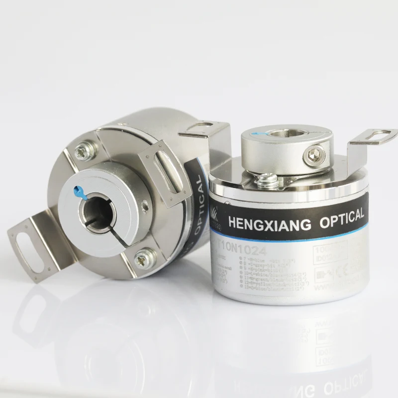 GOOD HENGXIANG KJ38 Absolute Encoder 38mm Hollow Shaft 8-Bit Gray Code DC5V IP65 Protection Screw Mounting