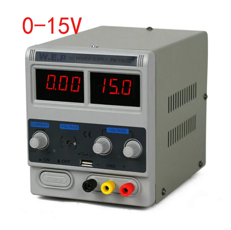 0-15V 2A Adjustable DC Laboratory Power Supply Laboratory Power Supply Power Supply Transformer Stabilized  DE