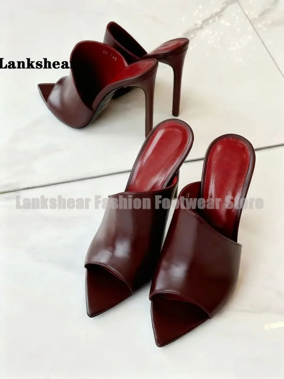 

Irregular Cut Stiletto Heels Mules Slippers Women's Sandals Pointed Toe Summer Dress Daily Causal Sandalias De Mujer Verano