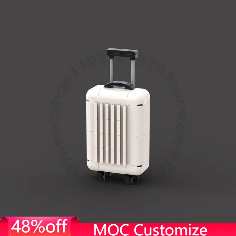 130 PCS Romantic luggage MOC Customize Modular Building Block Brick Model Kids Creative Design Technology DIY Assembly Toy Gift