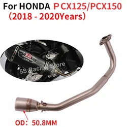 Slip-on For HONDA PCX125 PCX150 PCX 125 150 2018 2019 2020 Motorcycle Scooter Exhaust Escape Muffler System Front Link Pipe