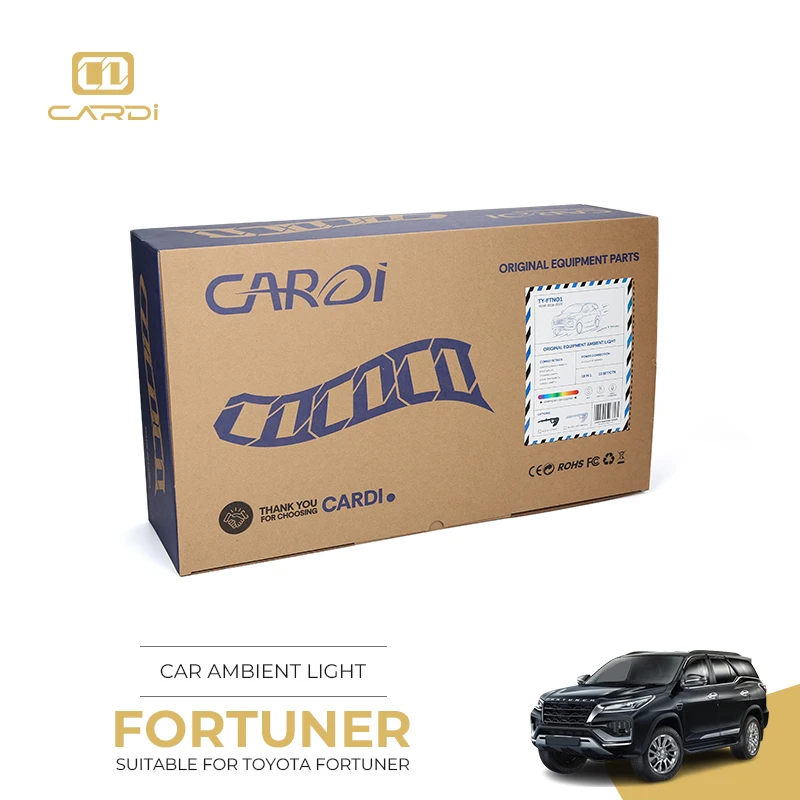 Hot selling：OEM LED Car Ambient Lighting Interior Design Dynamic Atmosphere Light Strip for  Fortuner 12V Plug & Play