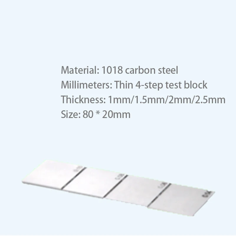 Ultrasonic thickness gauge 4 step test blocks,thickness measurement calibration step test blocks 1018 steel uint mm&inch