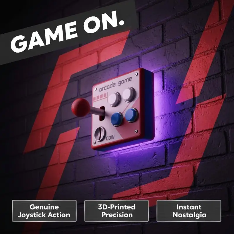 Plaque de boutons de jeu d'arcade rétro, décoration murale créative DIY pour salle de jeux à domicile, cadeaux pour joueurs