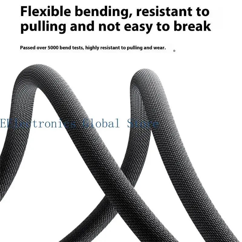 462B Power Cable 120W with Flexible Spring Structure Data Transfer Cord for Phone