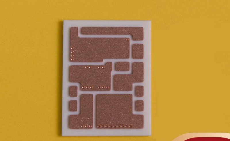 Double Sided Copper Clad Alumina Ceramic Sheet, Metallized Circuit Gold Silver Plated Custom Drilling for Electronic Components