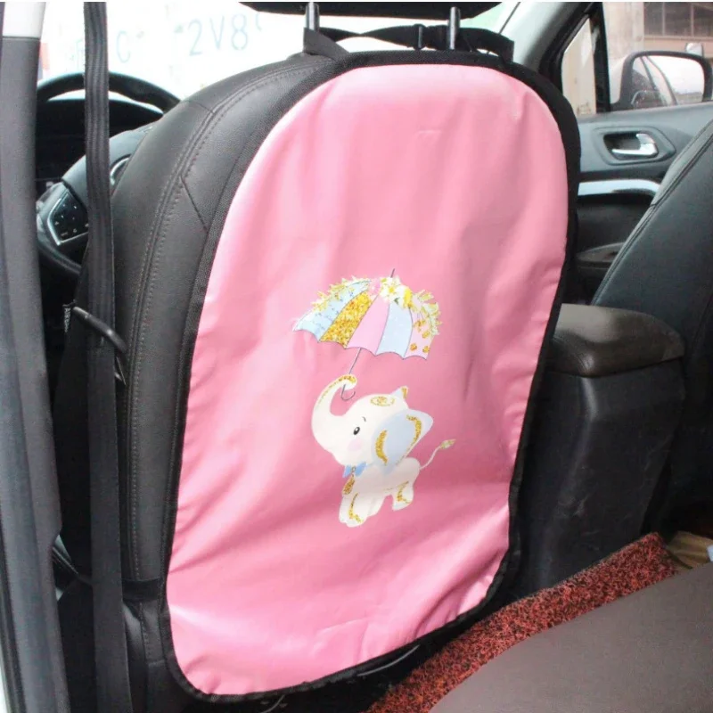 Car Seat Back Anti-Play Mats 44*66cm Color Floral Child Anti-Dirty Pad Car Accessories Interior for Keep Clean Car Decoration