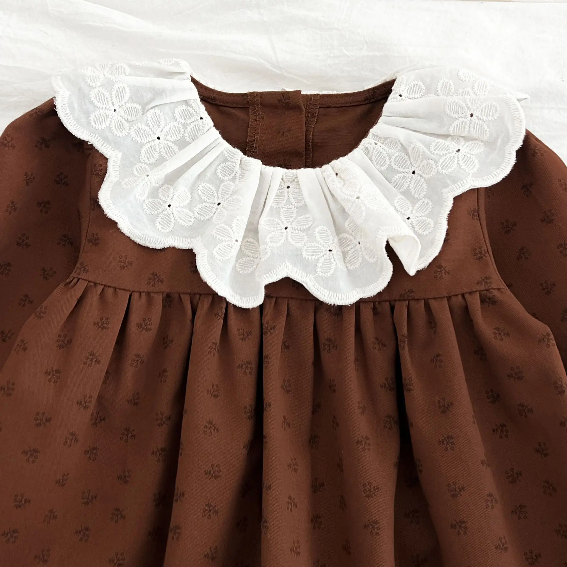 2023 neue Herbst Baby Mädchen Kleid 2-6Y Baby Mädchen Party Geburtstag Kleid Frühling Lange Ärmeln Spitze Baby Mädchen Kinder Prinzessin kleid – Detail 11