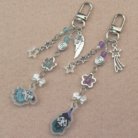 Anime Alien Stage IVAN & TILL Keychain Heart Bow Phone Charm Beaded Keychain Versatile Backpack Decoration Accessories Gifts