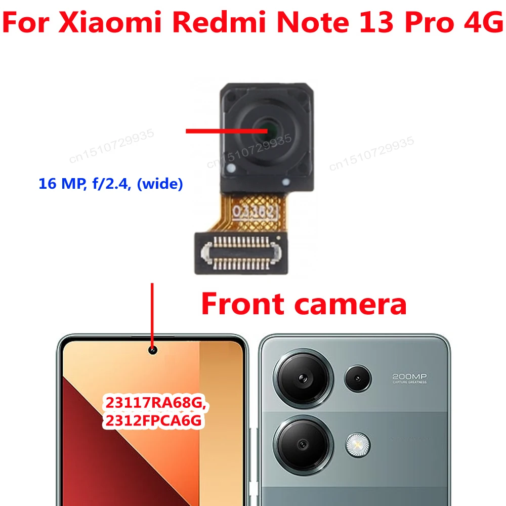 Testé meilleure grande caméra arrière principale large pour Xiaomi Redmi Note 13 Pro 4G Macro arrièr