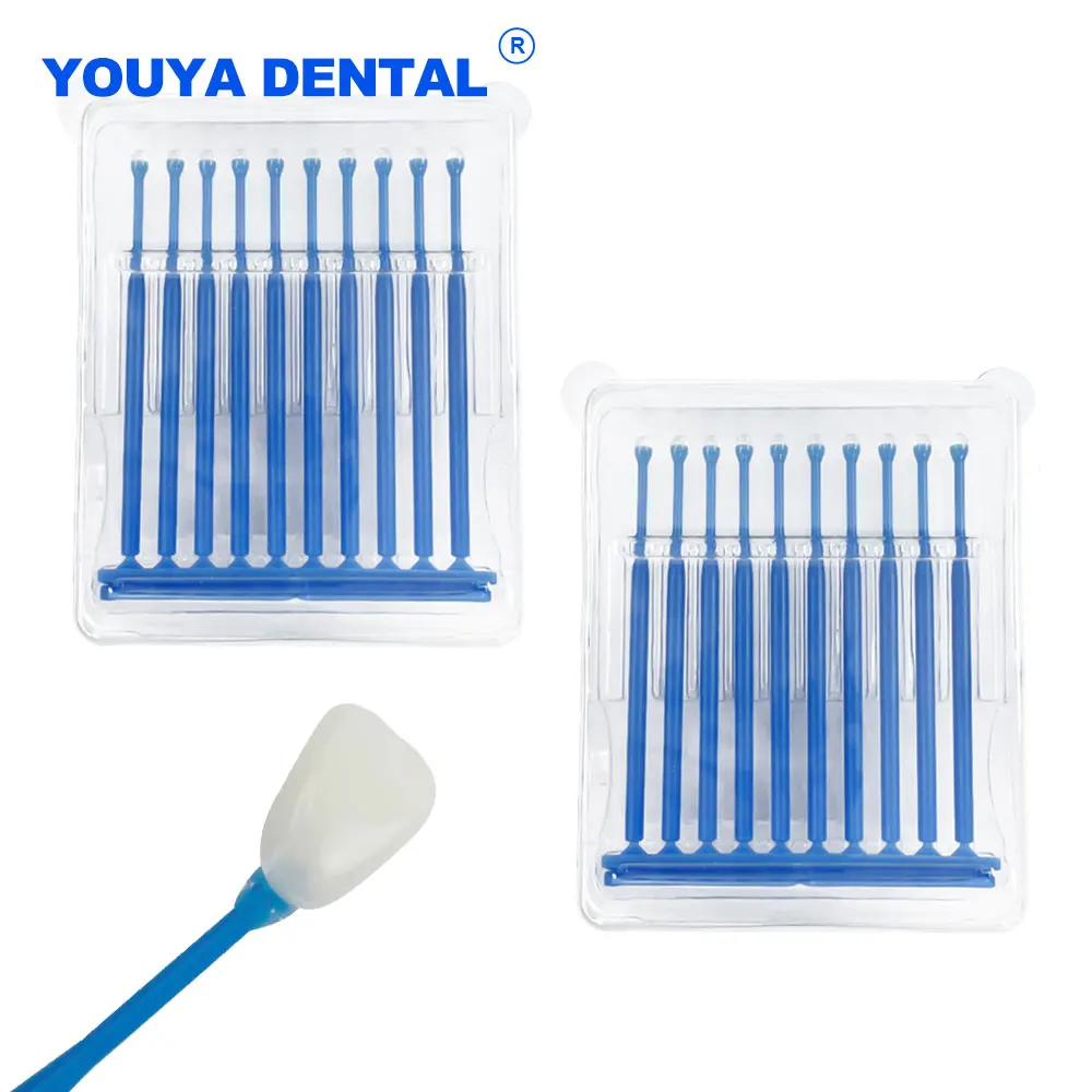 

20Pcs/BOX Micro Applicator Brush Stick Disposable Adhesive Tip for Tooth Crown Porcelain Dentist Brush Materials Veneer Tools