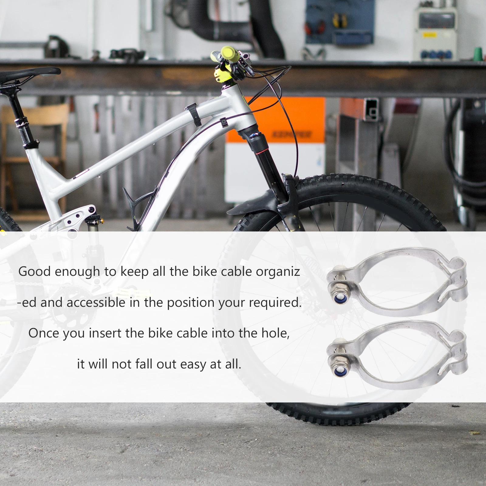 

2Pcs Steel Bike Wire Clamp Secure Brake Wire Fixing Device for Reliable Cable Management Brake Shifter Line Clip