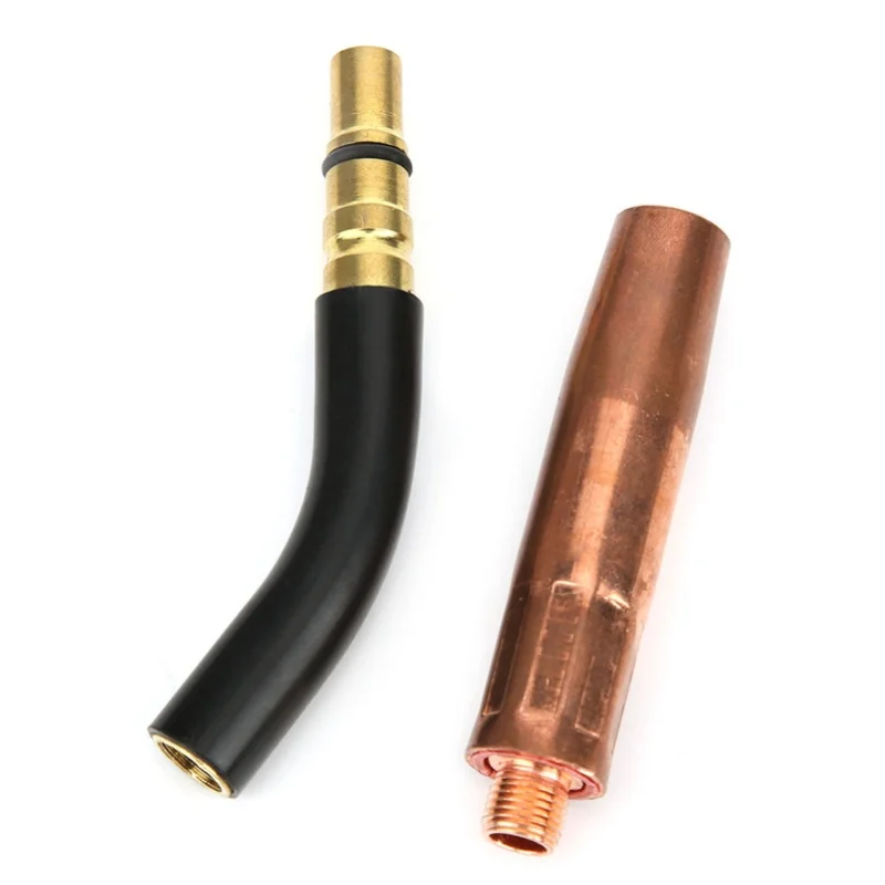 200A Swan Goose Neck Welding Torch Connecting MIG/MAG Gun Tube W/Nozzle 9mm Brass