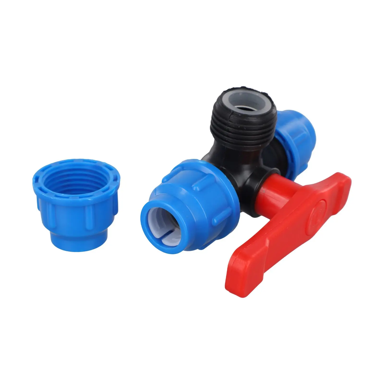 Rura PE 3-drogowy zawór kulowy sterowany przełącznikiem przepływu wody 20 mm 25 mm 32 mm 40 mm 50 mm Średnica Połączenie węża Bezproblemowa instalacja