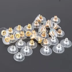 30/50/100pcs Rubber Ear Backs Stopper Earnuts Stud Earring Back Supplies For DIY Jewelry Findings Making Accessories Wholesale