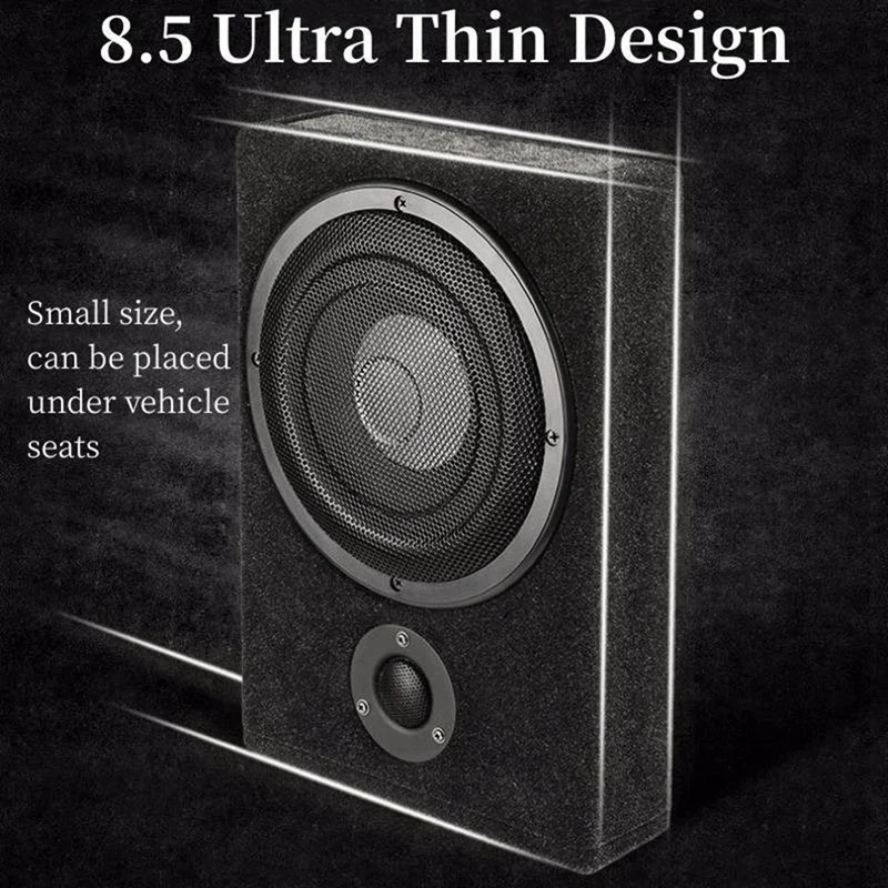 1 Pcs Car Mounted Subwoofer Ultra-Thin Seat Modification 600W Subwoofer 12V Dedicated Car Audio System