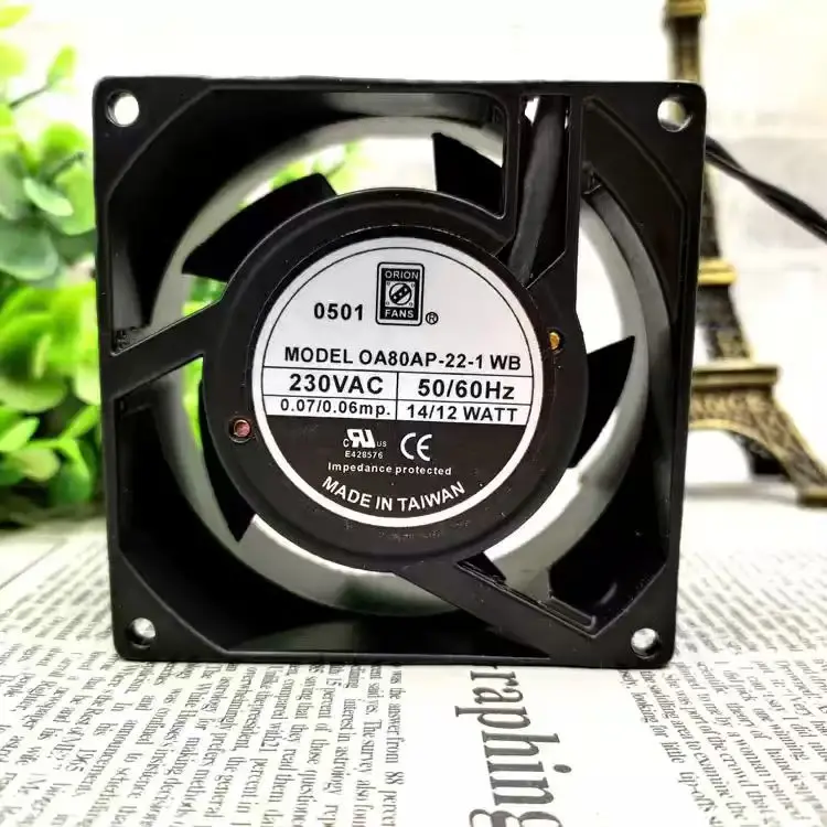 For ORION FANS OA80AP-22-1 WB AC 230V 14/12W 8038 80mm Ball Bearing Industrial Cabinet Axial Cooling Fan Made in Taiwan CE cURus